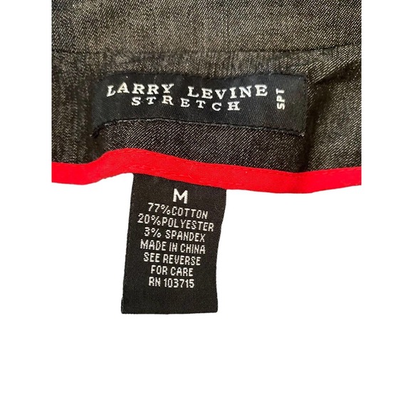 Women’s Larry Levine Size Medium Jacket Denim Cropped 3/4 Sleeves Blazer - Picture 10 of 11